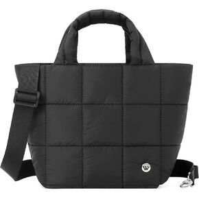 WESTBRONCO Small Puffer Bag Quilted Crossbody Bags for Women Puffy Purse Nylon Shoulder Handbag with Adjustable Strap