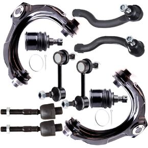 SCITOO 10pcs Front Suspension Kit Upper Control Arm Inner Outer Tie Rod End Sway Bar Link Lower Ball Joint Fit 2008-2012 For Honda For Accord