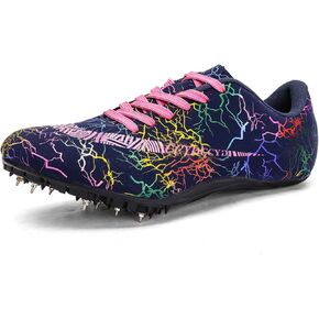 Track Spikes Shoes Field Distance Running Men's Spikes Sprint Sneakers Athletic Race Jumping Breathable Training Lightweight Track Shoes for Mens Girls Women