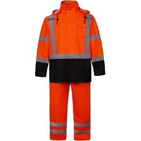 High Visibility Rain Gear, Class 3 High Visibility Work Rain Gear for Men, Construction Rain Suits
