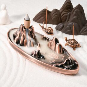 wellsee Incense Holder Incense Waterfall Incense Burner Waterfall Incense Burner Incense Waterfall Fountain Backflow Incense Burner Insence Stick Holder Incense Burner Holder for Women