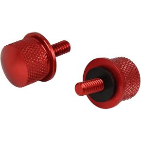 1/4''-20 Thread Motorcycle Red Aluminum Alloy Rear Seat Bolt Screw for Harley Davidson Touring Sportster Softail Dyna 1996-2017 2pcs Vehicle Components