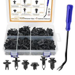 240PCS 12 Sizes Bumper Retainer Clips Car Accessories Plastic Clips Fasteners Push Replacement Retainer Kit Push Pins Rivets Set for GM Ford Toyota Honda Chrysler DD020-240