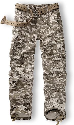 TRGPSG Men's Wild Cargo Pants, Camo Pants Cotton Casual Work Hiking Pants with 8 Pockets in Saudi Arabia