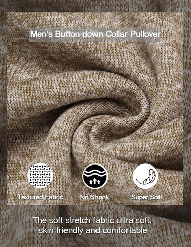 COOFANDY Men's Casual Henley Pullover Sweatshirt Thermal Fleece Slim Fit Sweater in Saudi Arabia