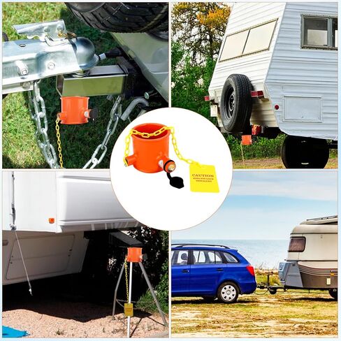 قفل دبوس الملك للعجلة الخامسة، قفل العجلة الخامسة مضاد للسرقة، قفل العجلة الخامسة للمقطورة الآمنة للمركبات الترفيهية ومقطورات الحاويات والمعسكرات مع علامة تحذير للمقابض، 3 مفاتيح in Kuwait