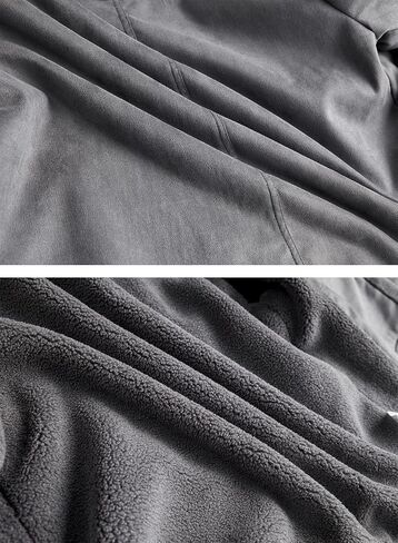 FANARCHER Men’s Casual Winter Jackets Faux Suede Leather Sherpa Jackets Warm Fleece Lined Turn-Down Coat with 5 Pockets in Saudi Arabia