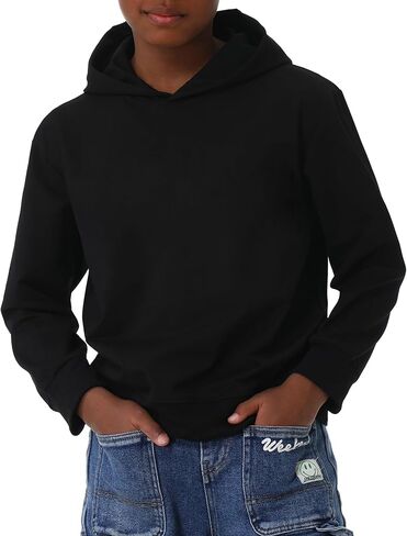 EXARUS 3 Pack Boys Hoodie Letter Print Sweatshirt Kids Hooded Pullover Graphic Long Sleeve Teen Casual School 6-14Y in Kuwait