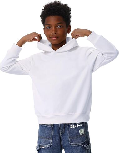 EXARUS 3 Pack Boys Hoodie Letter Print Sweatshirt Kids Hooded Pullover Graphic Long Sleeve Teen Casual School 6-14Y in Kuwait