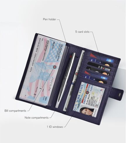 ESTALON Check Book Cover for Men and Women - Leather Standard Register Checkbook in Saudi Arabia