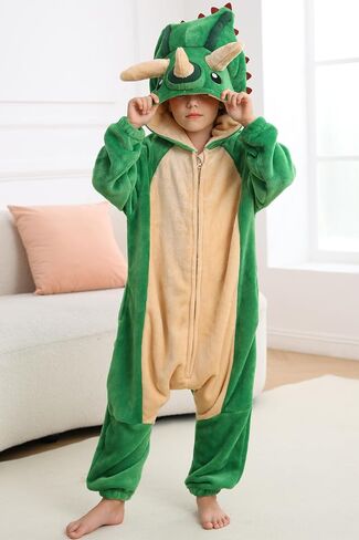 DarkCom Kids Animal Onesie,Women and Mens Cosplay Pentaceratops Onesie Halloween Costume Christmas Pajamas Sleepwear in Saudi Arabia