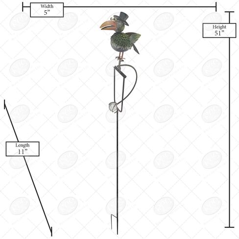 Red Carpet Studios Balancing Bird Garden Rocker Wind Sculpture, Medium, Owl in Saudi Arabia