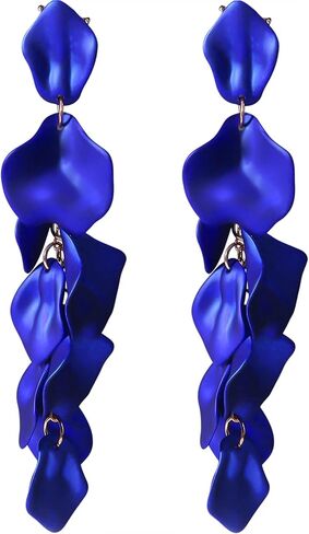 أقراط متدلية من بتلات الأكريليك - أقراط طويلة على شكل زهرة الورد للنساء in Kuwait