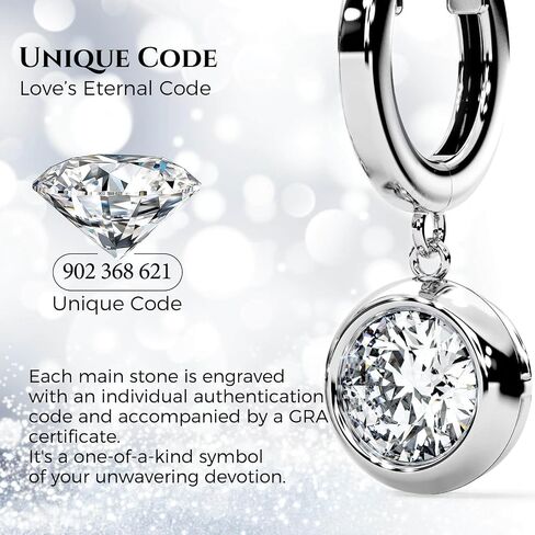 Moissanite Diamond Dangle Drop Earrings for Women Bezel Solitaire S925 Sterling Silver for Wife Girlfriend Mom 18K Gold Gifts for Her Daughter on Birthday Wedding Anniversary in Kuwait