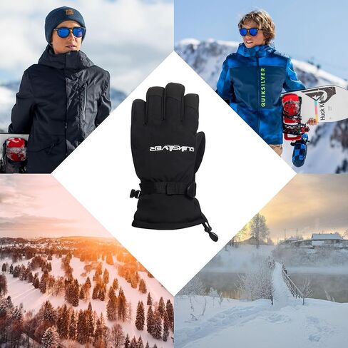 Quiksilver Boys' Mission Gloves - Waterproof, Insulated, Touchscreen in Saudi Arabia
