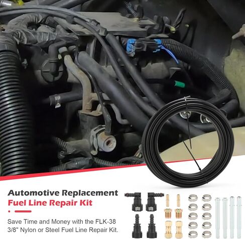 FLK-38 Automotive Replacement Fuel Line Repair Kit 3/8 in (10mm), 23 Pack 1 Set With Nylon or Steel Fuel Line Repair Kit (FLK-38) in Saudi Arabia