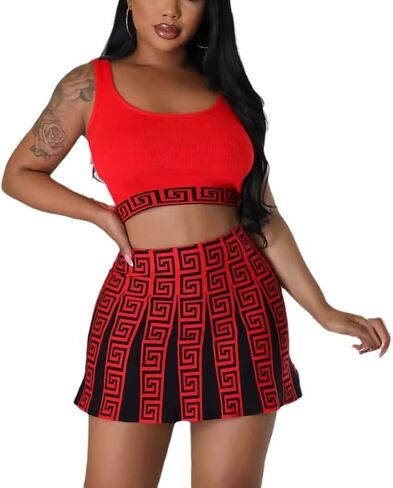 Women Two-Piece Skirt Set Fishing Net Knittin Hollow Out Off Shoulder Beach Dresses Outfit Bodycon Maxi Dress in Saudi Arabia