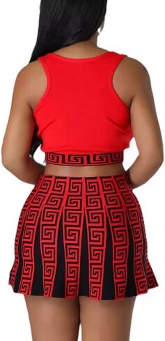 Women Two-Piece Skirt Set Fishing Net Knittin Hollow Out Off Shoulder Beach Dresses Outfit Bodycon Maxi Dress in Saudi Arabia