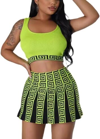 Women Two-Piece Skirt Set Fishing Net Knittin Hollow Out Off Shoulder Beach Dresses Outfit Bodycon Maxi Dress in Saudi Arabia