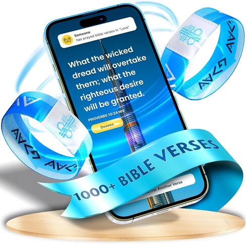 Scan This Bracelet! - 2PC Daily Bible Verse Bracelet - NFC Chip Jesus Bracelets for Christian - Christian Bracelet For Men & Woman - Yappy Bracelets Bible Verse For Daily Inspiration in Saudi Arabia
