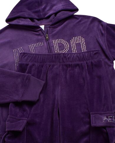 AEROPOSTALE Girls' Sweatsuit Set - 2 Piece Zip Up Hoodie Sweatshirt and Flare Cargo Pants - Girls' Activewear Set (4-12) in Kuwait