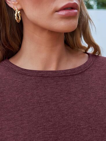 SUNBS Womens 3 Packs Long Sleeve Shirts Loose Fit Fall Tops Fashion Clothes Outfits 2024 Basic Tee Crew Neck Tops in Saudi Arabia