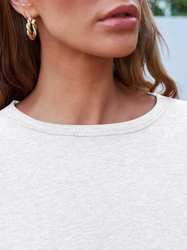 SUNBS Womens 3 Packs Long Sleeve Shirts Loose Fit Fall Tops Fashion Clothes Outfits 2024 Basic Tee Crew Neck Tops in Saudi Arabia
