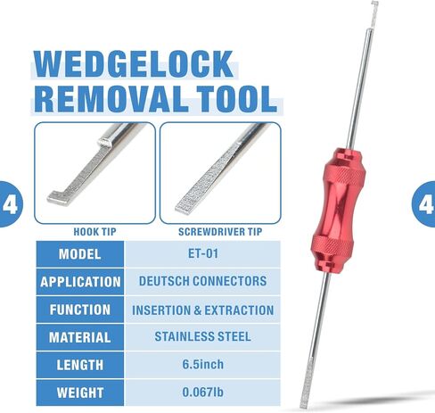 iCrimp Deutsch Terminal Crimp Tool Kit, Close Barrel and Open Barrel Crimper, Deutsch Removal Extraction Tool for Deutsch DT Connectors, Solid & Stamped Contacts, Delphi Weather Pack Terminals-12PCS in Kuwait