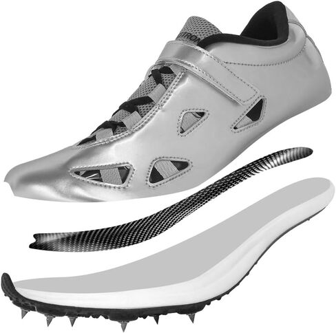 THESTRON New Track Spikes Shoes للرجال والنساء والأطفال، أحذية رياضية للمسارات والحقول، أحذية رياضية بمسامير سريعة، أحذية رياضية احترافية للجري والسباق، أحذية رياضية للشباب والقفز مع مسامير in Kuwait