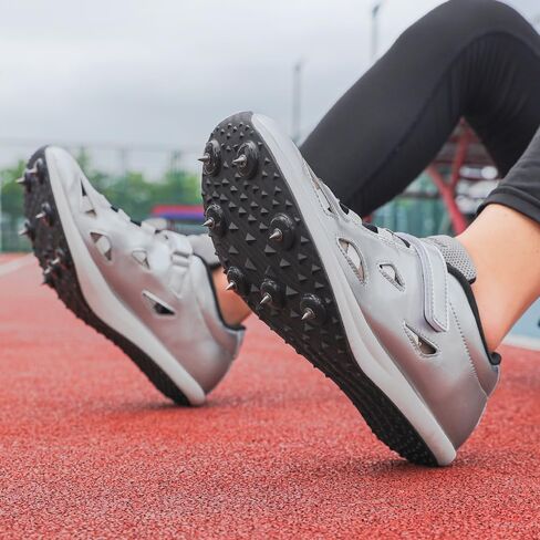 THESTRON New Track Spikes Shoes للرجال والنساء والأطفال، أحذية رياضية للمسارات والحقول، أحذية رياضية بمسامير سريعة، أحذية رياضية احترافية للجري والسباق، أحذية رياضية للشباب والقفز مع مسامير in Kuwait