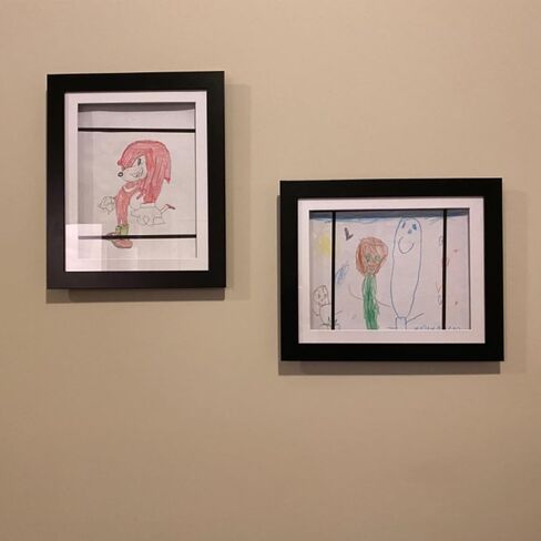 2 Pack Kids Art Frames Changeable Display 8.5x11 with Mat or 10x12.5 without Mat, Front Opening Kid Artwork Picture Frame Great for Children's Drawings Art Crafts Projects Storage and Display in Saudi Arabia