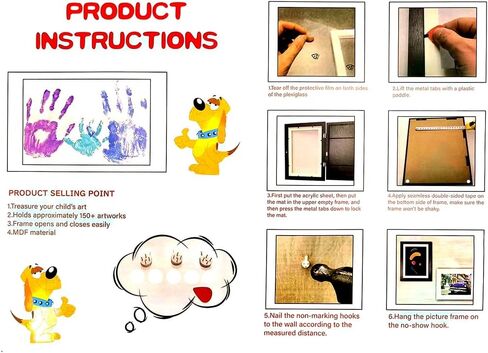 2 Pack Kids Art Frames Changeable Display 8.5x11 with Mat or 10x12.5 without Mat, Front Opening Kid Artwork Picture Frame Great for Children's Drawings Art Crafts Projects Storage and Display in Saudi Arabia