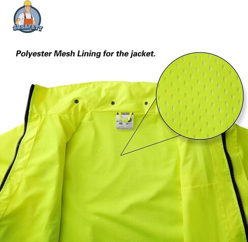 SRsafety High Visibility Rain Gear, Class 3 High Visibility Work Rain Gear for Men, Construction Rain Suits in Kuwait