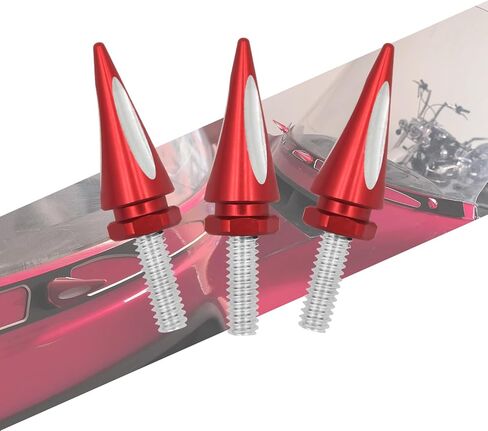 Motorcycle Windscreen Screws Windshield Spike Bolts Fit for Harley Street Glide Electra Glide Ultra Limited 1996-2013 (Red) in Saudi Arabia