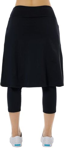 Women Athletic Knee Length Skirts with Leggings,Skorts Leggings&Skirted Capris Skorts for Women Yoga Pockets in Kuwait