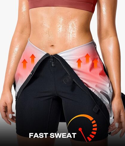 بدلة ساونا لتدريب الخصر من Junlan للنساء، قميص بدلة رياضية مضلع لكامل الجسم in Kuwait