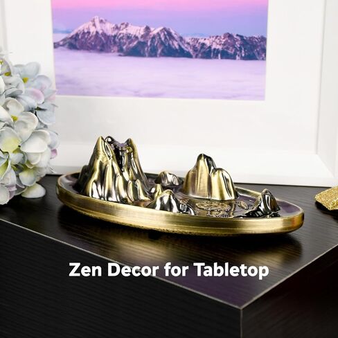 wellsee Incense Holder Incense Waterfall Incense Burner Waterfall Incense Burner Incense Waterfall Fountain Backflow Incense Burner Insence Stick Holder Incense Burner Holder for Women in Saudi Arabia