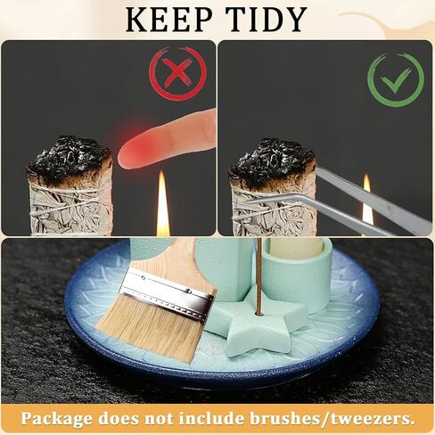 Comeon Palo Santo Holder, Backflow Incense Burner Holder Candle Holder Sage Burner Holder for Burning, Ceramic Incense Holder for Sticks for Meditation Yoga Room (Star - Blue) in Kuwait