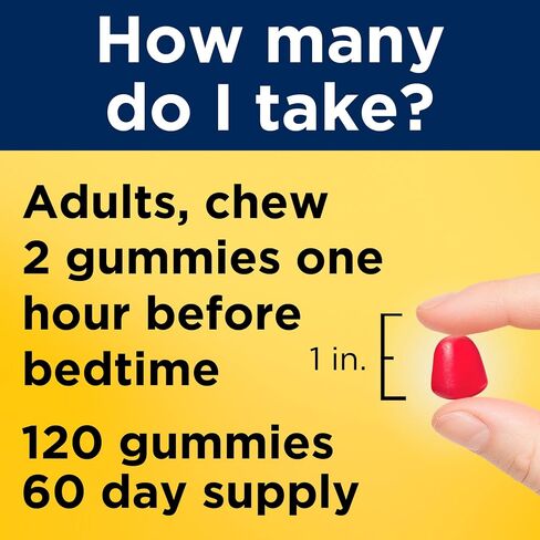 Nature Made Melatonin 10mg per serving Gummies, Maximum Strength Dosage, 100% Drug Free Sleep Aid for Adults, 120 Melatonin Gummies, 60 Day Supply in Saudi Arabia