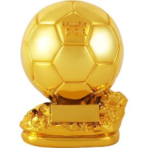 كأس كرة القدم Fubosi Ballon d'Or Trophy، كأس الكرة الذهبية لكرة القدم، أفضل نسخة طبق الأصل من الراتنج لكأس كرة القدم مع عملية الطلاء الكهربائي لهدايا مشجعي ديكورات المكاتب وهدية عيد الميلاد in Kuwait