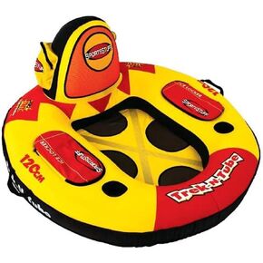 SPORTSSTUFF TREK N TUBE, 1 person, 50 in. (deflated) 48 in. (inflated), Yellow, Red, Black
