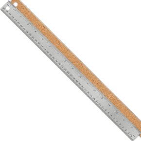 Stainless Steel Metal Ruler:[1 Pieces 12 Inch] Stainless Steel Metal Ruler with Cork Backing Non-Slip Rulers with Inch and Centimeters Metal Ruler Drafting Office Tools Prevent Ink Leakage