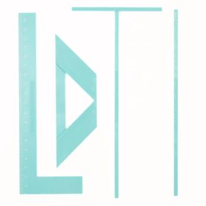 Craftelier - Set of 2 Squares for Rounded Corners Binding | Perfect Tool for Binding Planners, Binders or Albums | Two Sizes of 1/4“ and 1/2" - Turquoise Color
