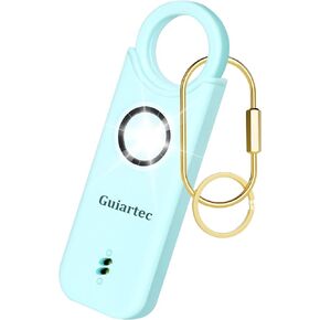 Rechargeable Personal Safety Alarm for Women, 135 dB Loud Self Defense Keychain Siren with LED Strobe Light, Personal Emergency Security Safe Devices Key Chain Alarms for Women Kids Elderly (Aqua)