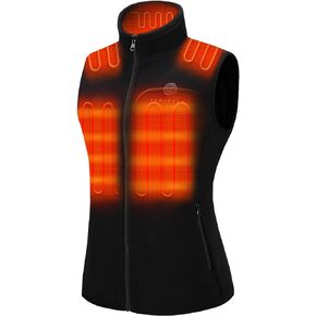 Venustas Heated Vest, Women's Heated Fleece Vest with Battery Pack 7.4V, Lightweight Insulated and Electric