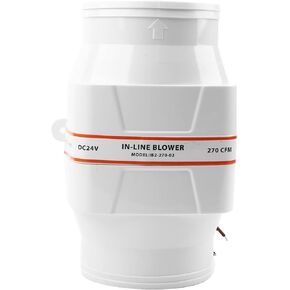 Marine Bilge Air Blower, 4inches In-Line Bilge DC Air Blower Mute Strong Engine Ventilation Fan for Yacht RV (12V)