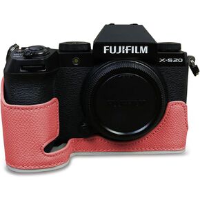 XS20 Case, Camera Case for FUJIFILM X-S20 with Wrist Strap Retro PU Leather Half Protective Case Camera Cover, Black