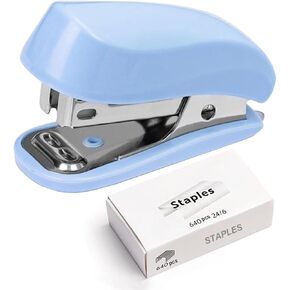 Stapler, Staples, Staple Remover, Staplers for Desk, Stapler with Staples, Mini Stapler, Staples Standard, Small Stapler, Kids Stapler, Cute Stapler for Office and School Supplies(Blue)
