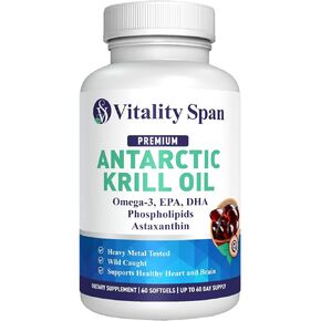 Krill Oil with Astaxanthin Choline Omega 3 DHA EPA | Superior Absorption | Extra Strength | Heart and Joint Health | No Fish Oil Aftertaste | Heavy Metal Tested