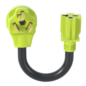 AOWEITOUR 30 Amp NEMA 10-30P Dryer Plug to 20 Amp NEMA 6-20R EV Power Adapter,10-AWG STW EV Charging Adapter Cord(1FT)